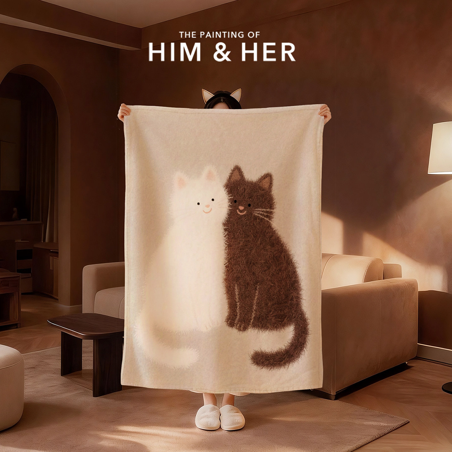 毛毯冬午睡沙发盖被猫咪宠物保暖毯披肩毯生日礼物空调盖腿床尾毯