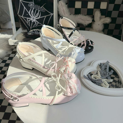 清仓 原创正品lolita低跟平底圆头可爱甜美少女洛丽塔lo鞋