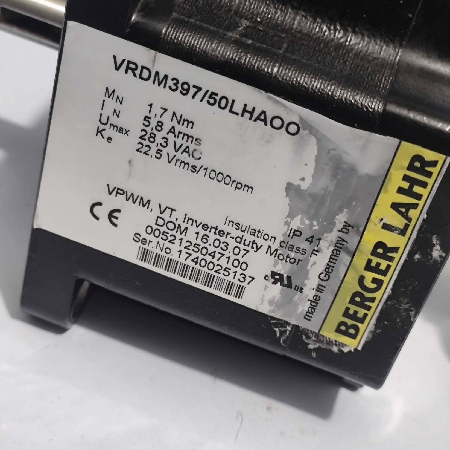 可维修百格拉 Berger Lahr伺服电机 VRDM397/50