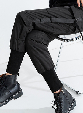 新款羽绒裤女外穿时尚2023年冬高腰显瘦工装裤加厚加绒保暖棉裤子