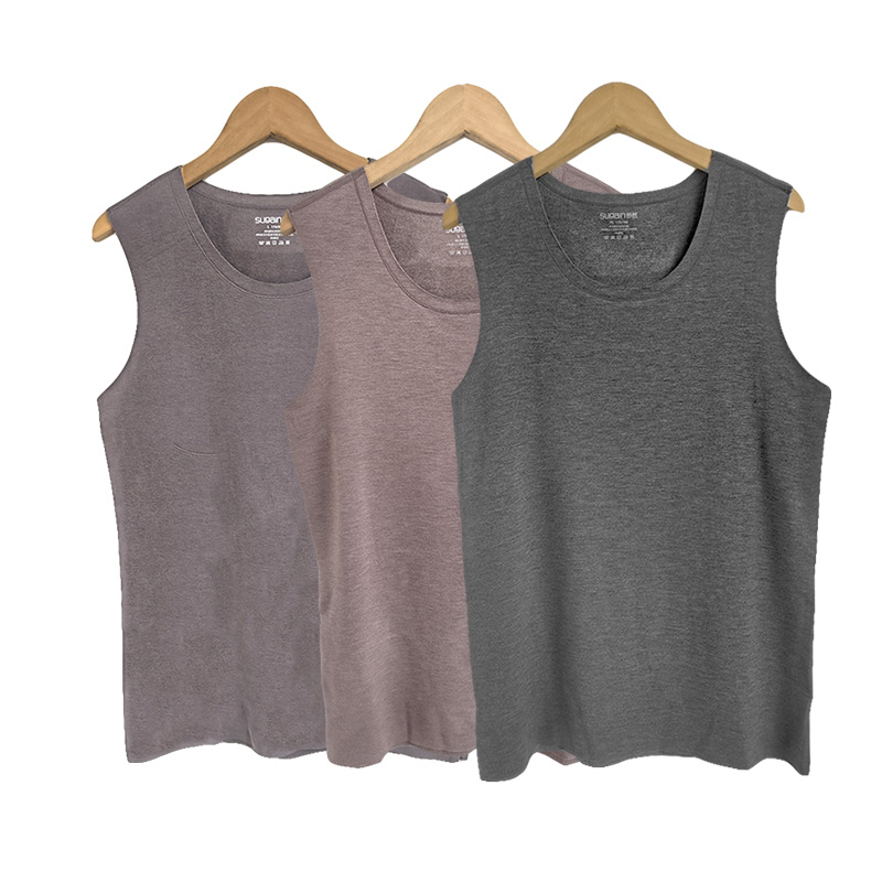 舒感无痕德绒保暖背心男自发热冬加厚亲肤内穿背心打底防寒51301