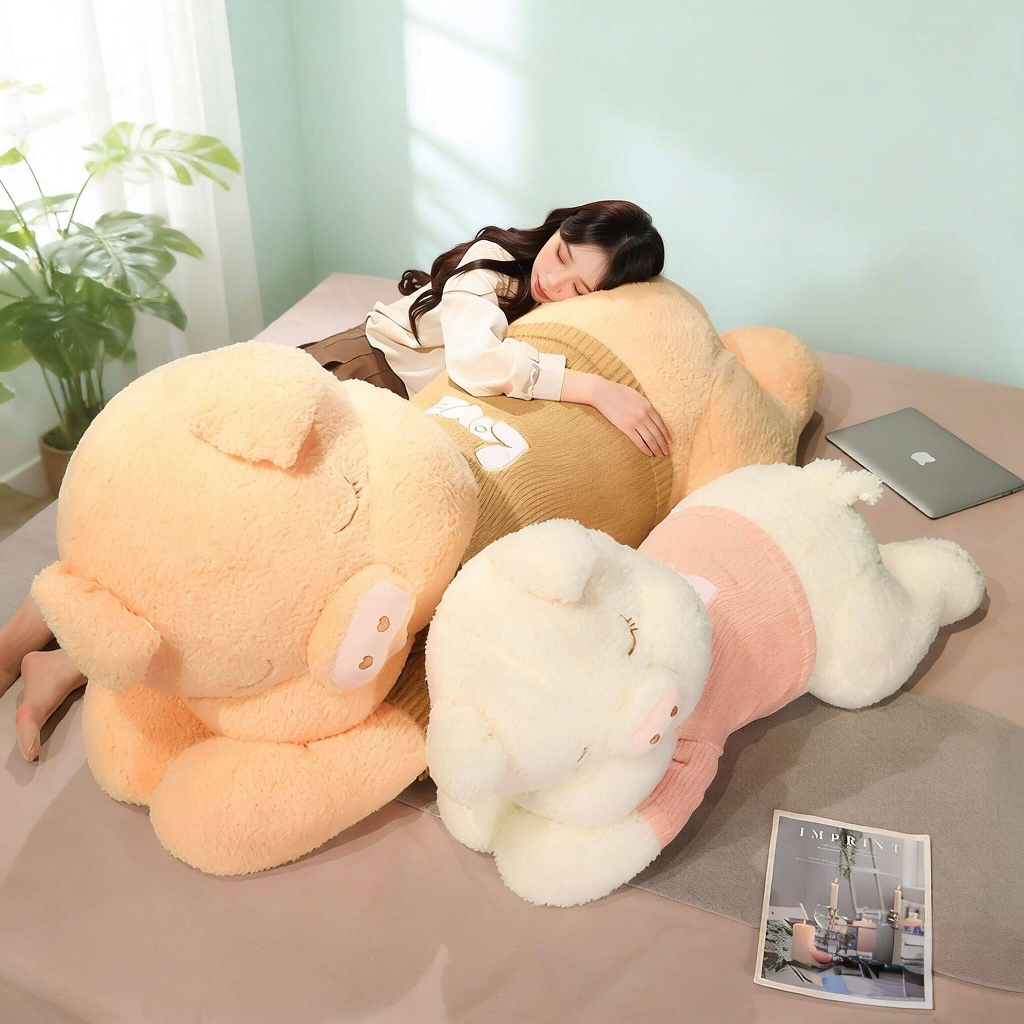 猪猪玩偶睡觉抱枕趴姿小猪毛绒玩具床上大号靠垫女生夹腿布娃娃