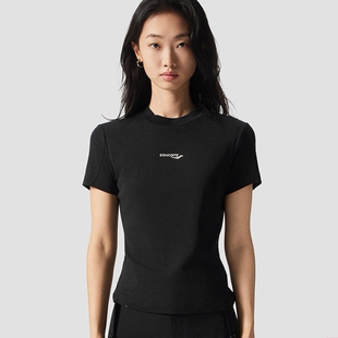 正品 女子短袖 T恤Saucony索康尼官方百搭春夏跑步运动针织衫