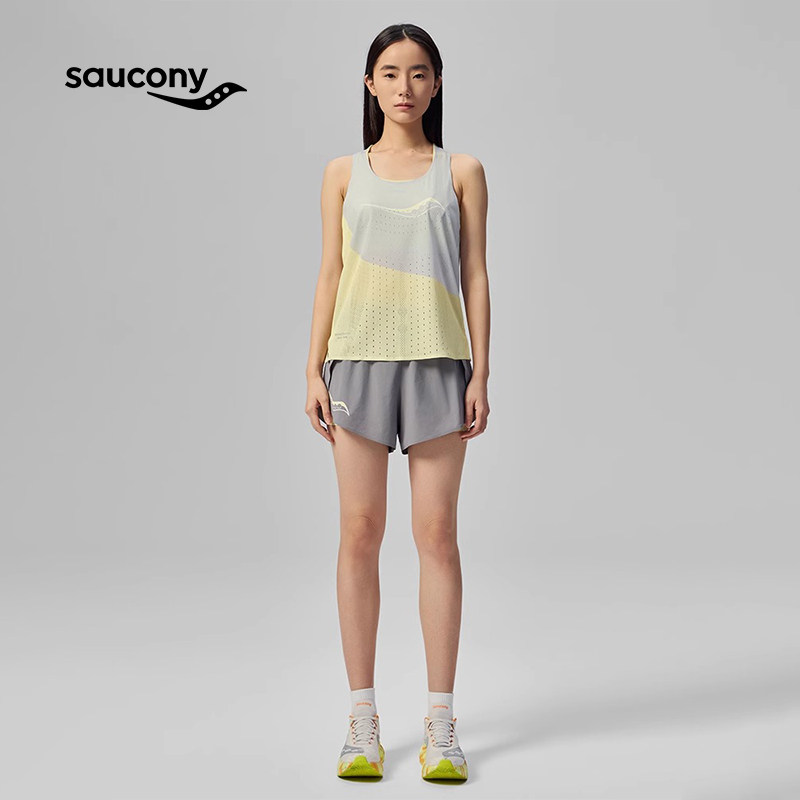 女子背心套装Saucony索康尼夏季专业运动训练透气速干跑步运动