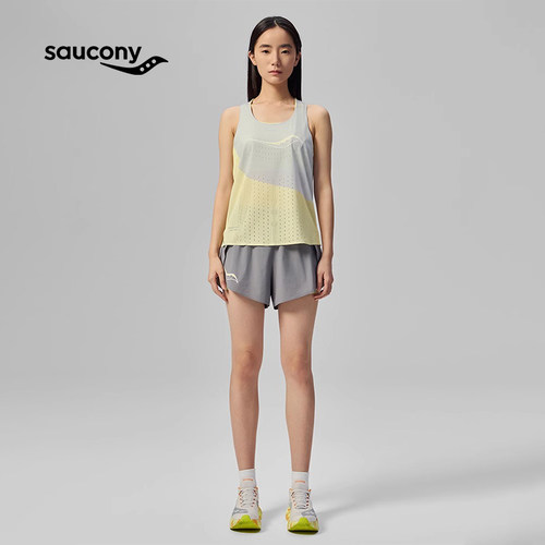 女子背心套装Saucony索康尼夏季专业运动训练透气速干跑步运动