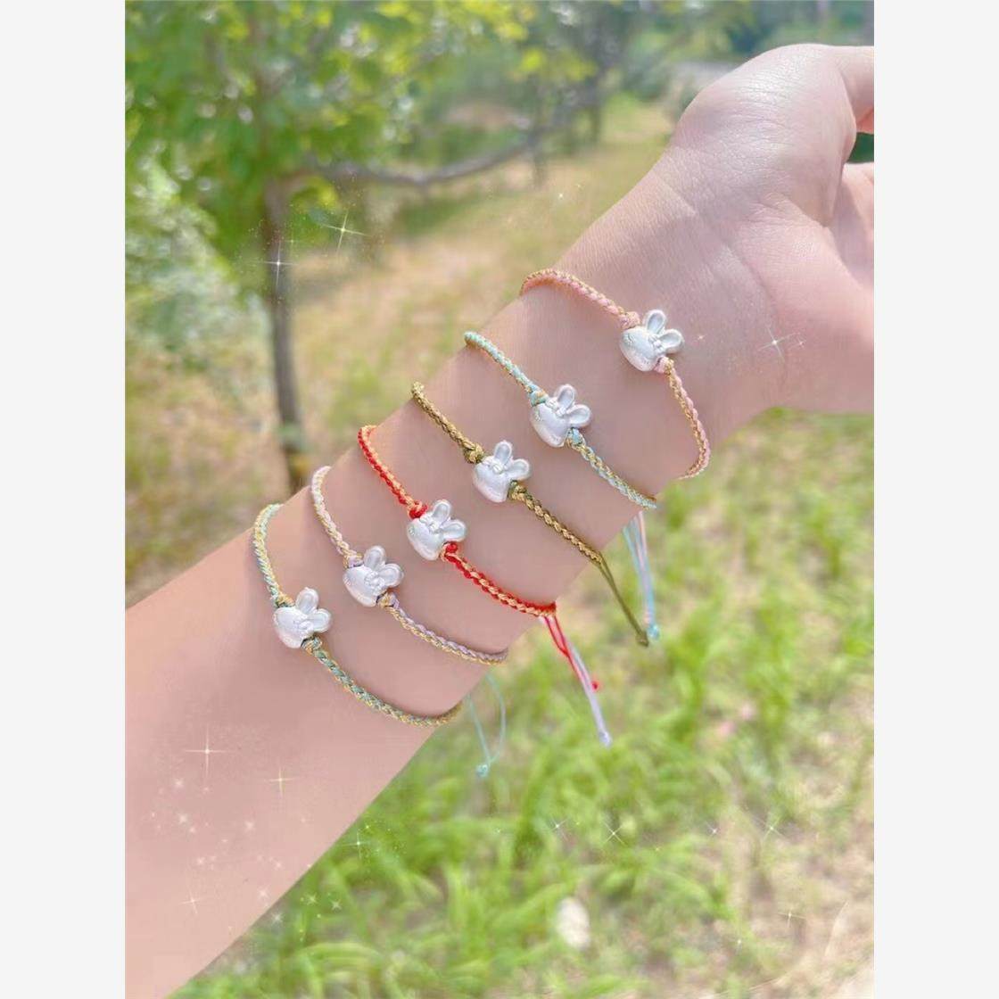 足银米菲兔萌图手工编织