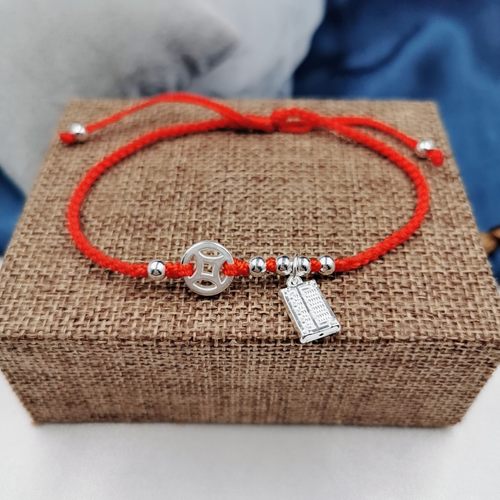 铜钱0纯银算盘转运珠手工