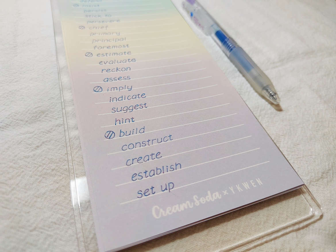 CREAMSODA奶油苏打拍纸本B5half双面可撕学习纸便签本梦幻马卡龙