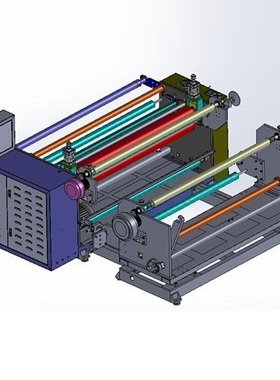 贴合分条机图纸3D图soildworks图纸非标定制设计图