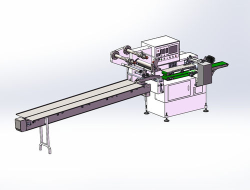 卡片包装机枕式包装机全套3d图纸说明书筷子包装机