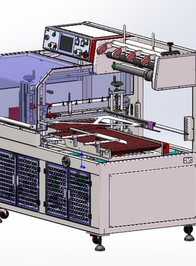 高速边封机5560套膜机装袋机自动包装机图纸3d图纸sldprt