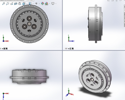 RV25减速机3D图机器人谐波RV减速机3d图纸soildworks3d设计图