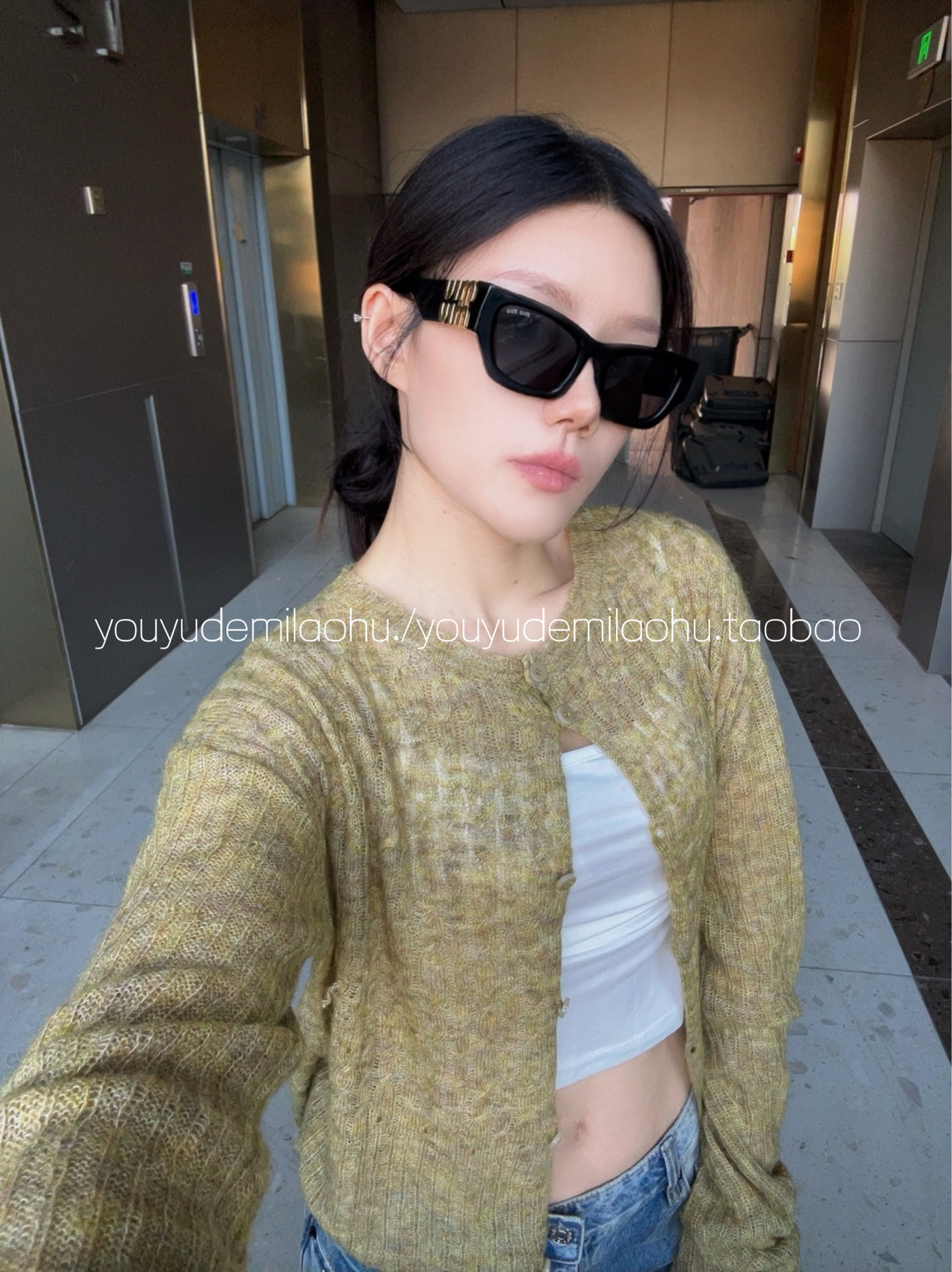忧郁的米老虎/羊驼毛复古设计感独特绞花针织长袖开衫女圆领上衣