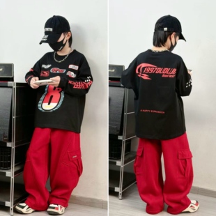 青少年长袖 打底衫 圆领T恤6082 儿童薄款 2026春秋季