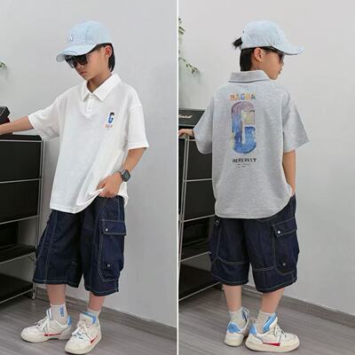 DUMAJIA 2026男童夏季翻领短袖青少年时尚polo衫 7321