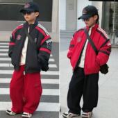 2026青少年冬季 加棉外套中大童户外两面穿棒球服6090