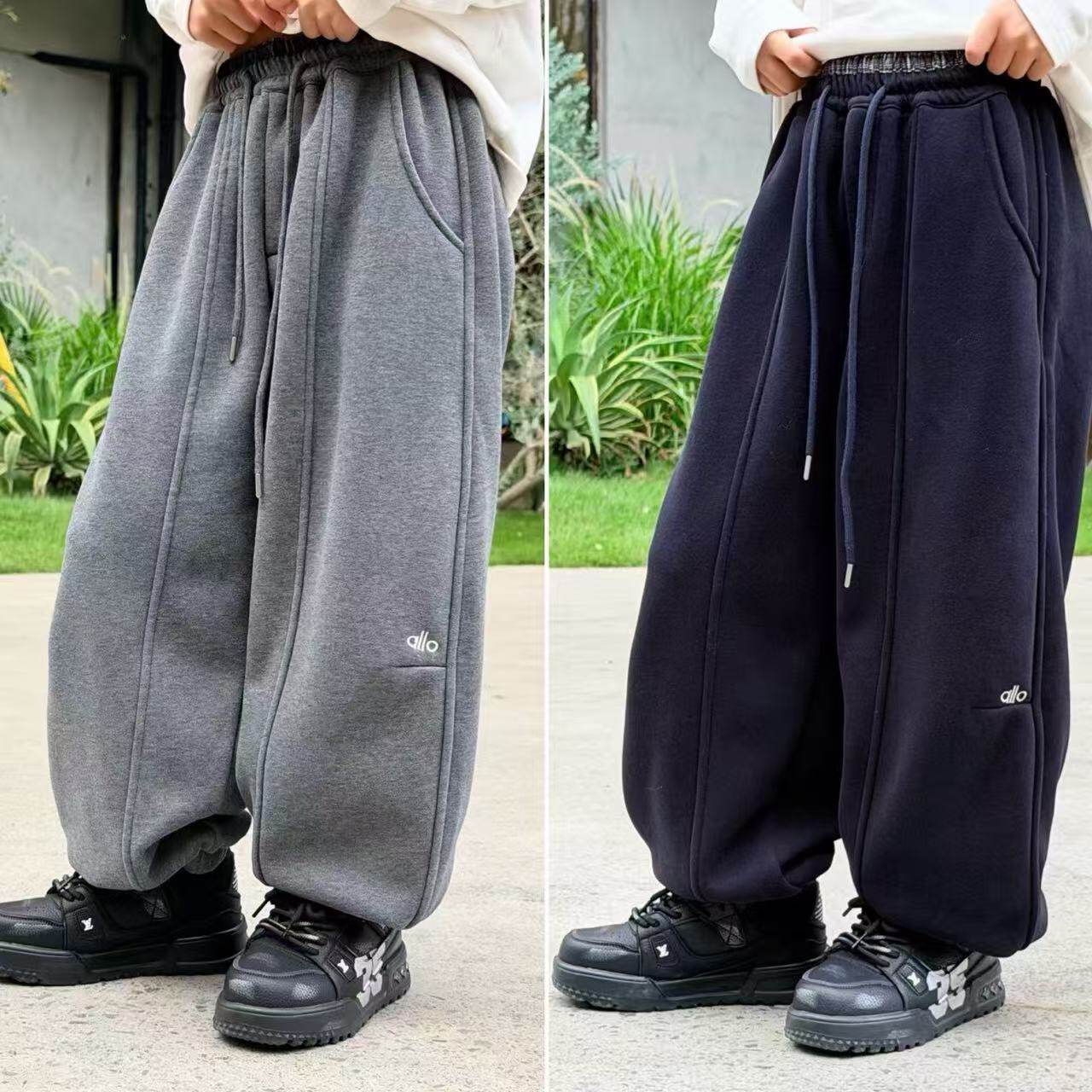 冬季青少年加厚休闲裤2025冬装男孩加绒卫裤5025