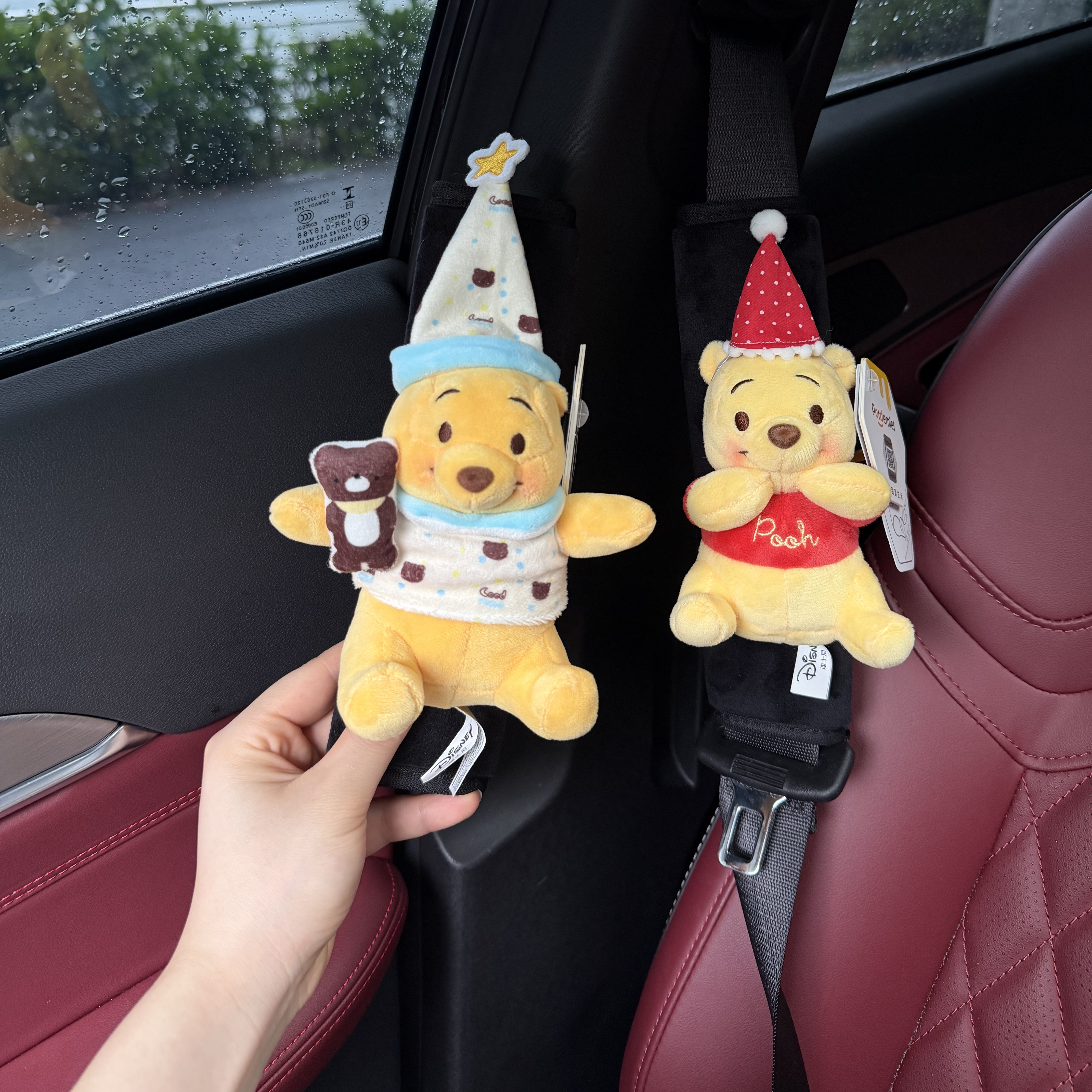正版小熊维尼汽车安全带护肩套车载装饰品车内装饰新车礼物