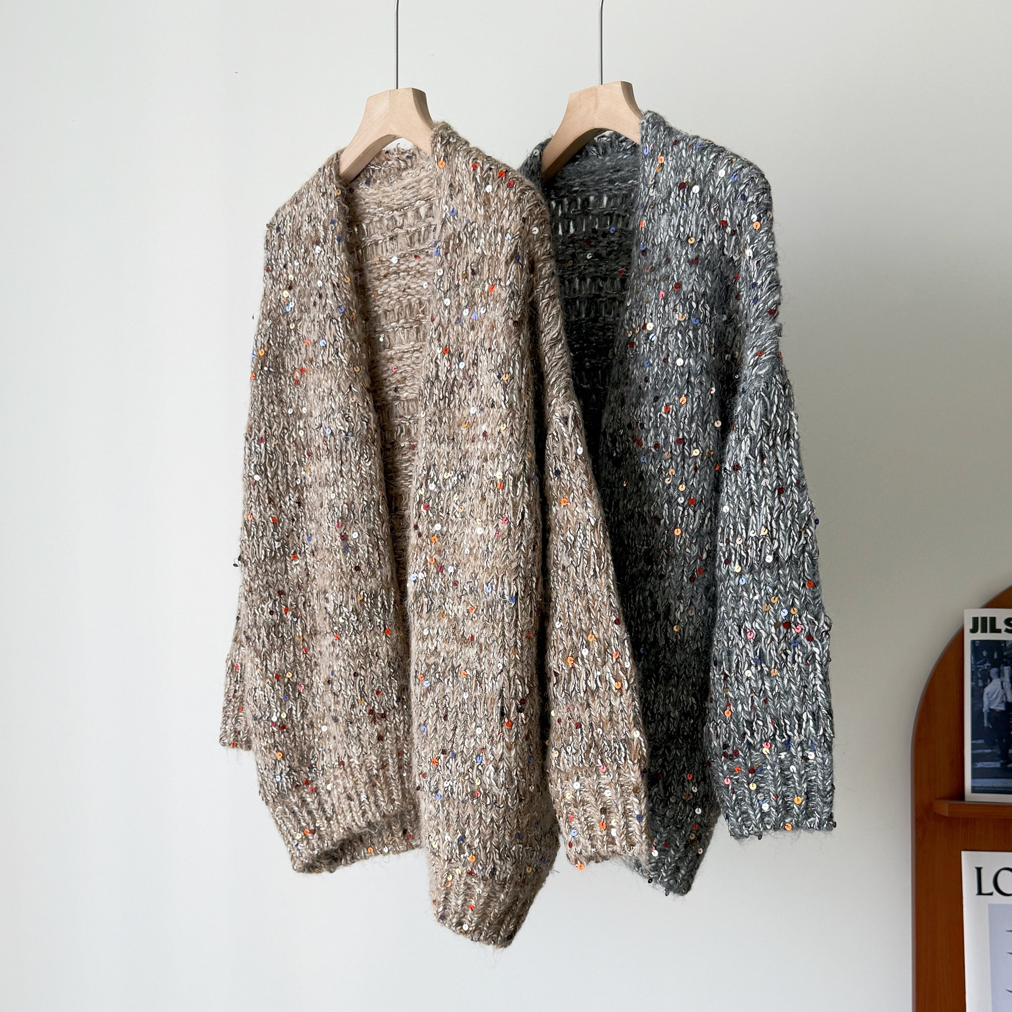 新年战袍 意奢限量珍藏 马海毛羊毛七彩亮片花纱针织开衫毛衣外套,女装/女士精品,毛针织衫,淘宝优惠券,粉丝福利购,淘宝优惠卷