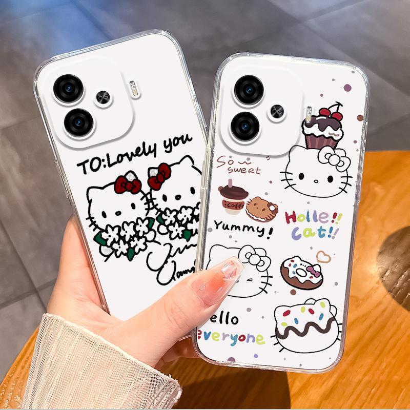 适用iqooz9x手机壳z7x透明z7i爱酷iqoo z9x z8 z8x z7可爱KT猫z5x/z6x女iqooz9Turbo萝莉z9Turbo+防摔软胶套