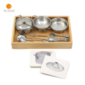 蒙氏教具蒙台梭利1.5至3周教室语言教具炊具物品与相似对应卡片