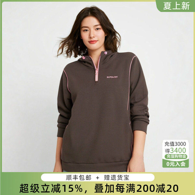 连帽卫衣胖太太休闲宽松