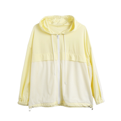 胖太太防晒服薄休闲宽松连帽