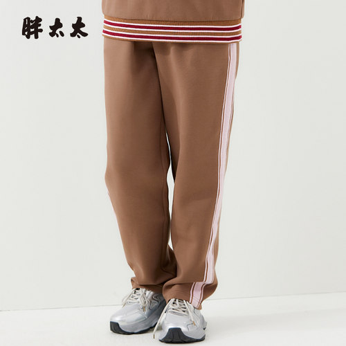 运动织带休闲裤胖太太舒适