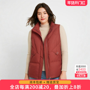 胖太太大码女装冬季新款短款羽绒马甲背心立领妈妈轻薄323400110