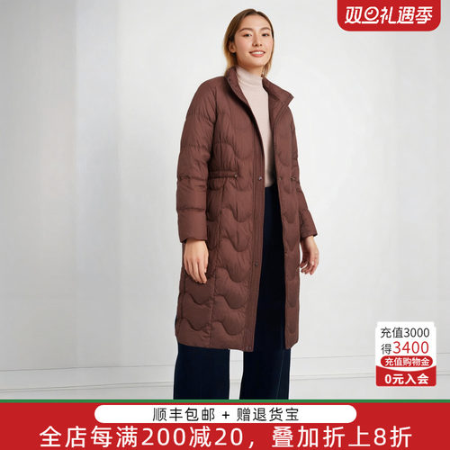 胖太太羽绒服连帽高腰宽松