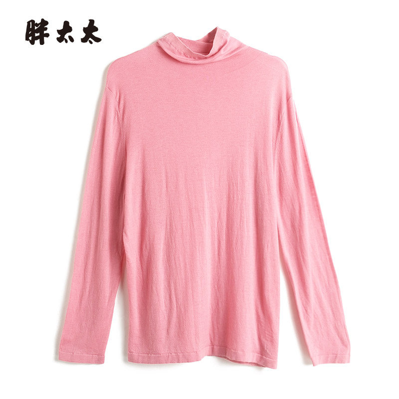 半高领羊毛衫胖太太舒适柔软