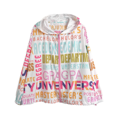 胖太太防晒服薄休闲宽松字母