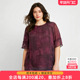 女装 套头时尚 夏季 胖太太大码 新品 桑蚕丝圆领五分袖 衬衫 825225710