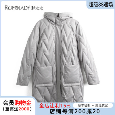 胖太太羽绒服适中休闲宽松纳格
