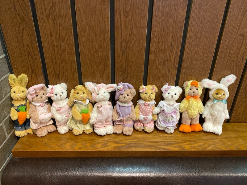 泰迪熊摆件纯手工diy小熊书桌台