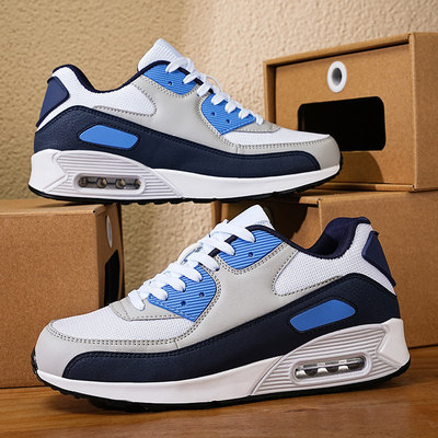 回力46大码男鞋新款AIRMAX90气垫跑步鞋45青少年网面透气运动鞋47