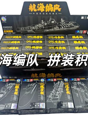 拼装航母航海编队组装航空母舰驱逐舰福建舰模型玩具积木男孩礼物