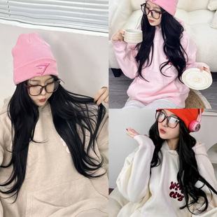 A897 32D下 BODY 宽松休闲套头连帽卫衣女ins潮牌字母卫衣32H下