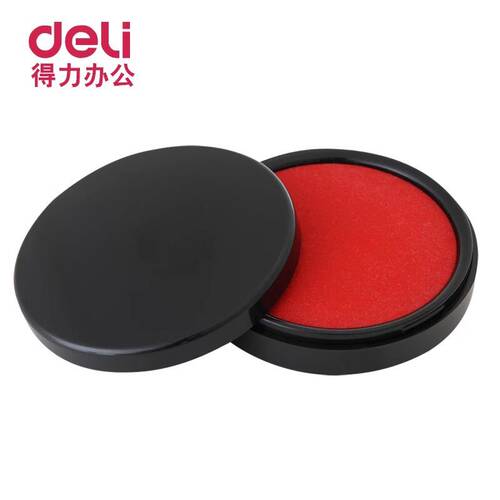 得力办公大号快干印台9870印色印台红色快干印台快干印泥买满包邮