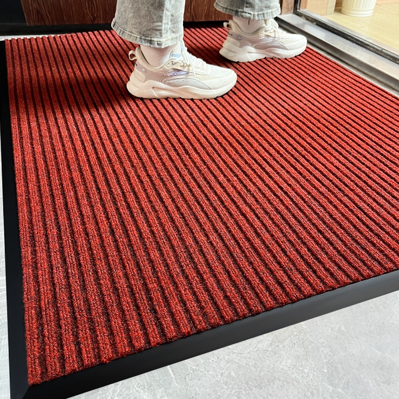 红色入户门吸水地垫室外防滑脚垫