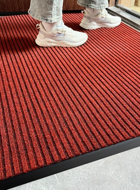 红色入户门吸水地垫室外防滑脚垫家用加厚地毯户外门口新款门垫