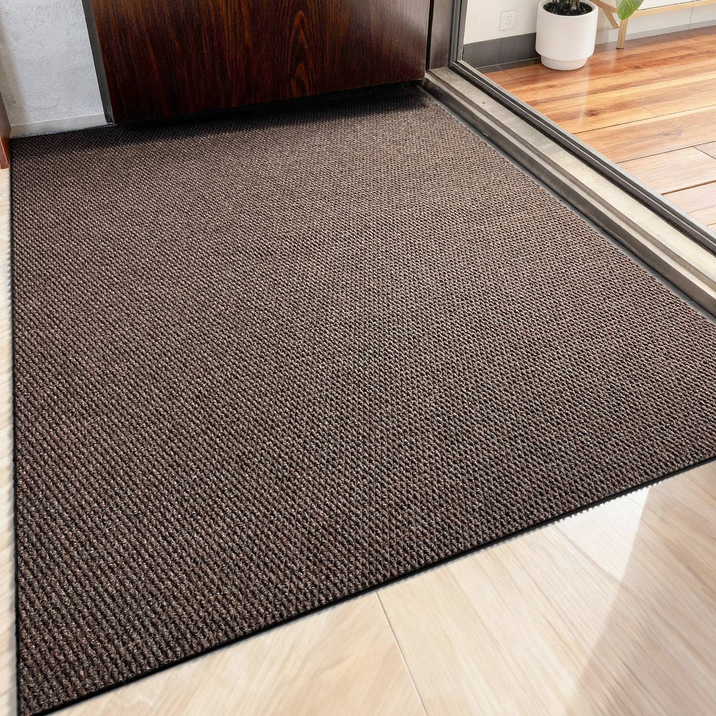 咖色家用入户门地毯门口耐脏地垫室外防滑脚垫可裁剪玄关除尘门垫,居家布艺,入户地垫,淘宝优惠券,粉丝福利购,淘宝优惠卷