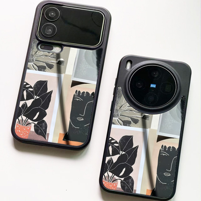 巷午 文艺个性插画适用于华为m80苹果17/1516荣耀magic8碳纤维手机壳opporeno15小米17pm红米k90三星vivox300