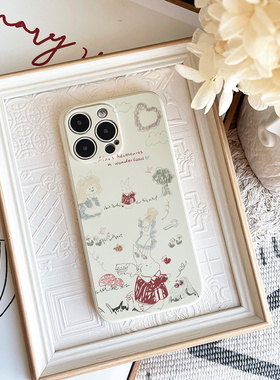 巷午 兔子爱丽丝适用苹果14/12华为p50pro/40mate30荣耀80/60opporeno8小米13/11红米k60手机硅胶软壳vivx90