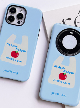 巷午 ins风蓝色袋子苹果15小米14u红米note13华为mate60/p70/vivos18菲林手机壳oppofindx7三星s24一加12创意