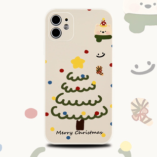 巷午 oppofindx8p小米15红米k70硅胶手机壳vivos19荣耀200 可爱圣诞树适用于苹果16pm红米note14华为mate70p
