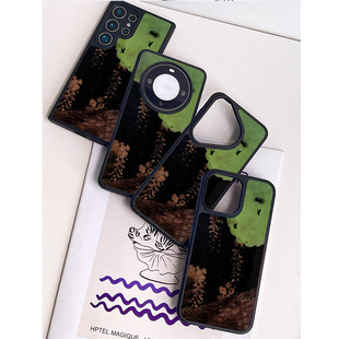 巷午 23m55a35晶瓷手机壳小米14pro防摔iPhone15 11三星s24u 文艺蝴蝶涂鸦苹果16华为m60pura70u苹果16