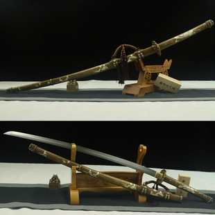 全铜鞘太刀武士刃居合打刀动漫防身武式刀日式刀剑玩具道具未开刃