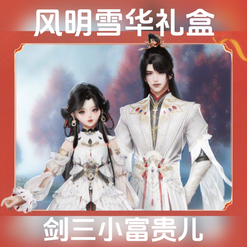 剑网3剑三无界外观段氏盒子风明雪华礼盒披风肩饰段盒衣服