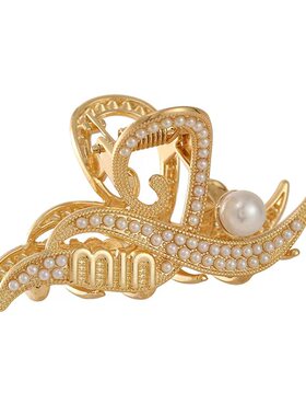 水钻珍珠音符抓夹女新款大号夹子FZ250013